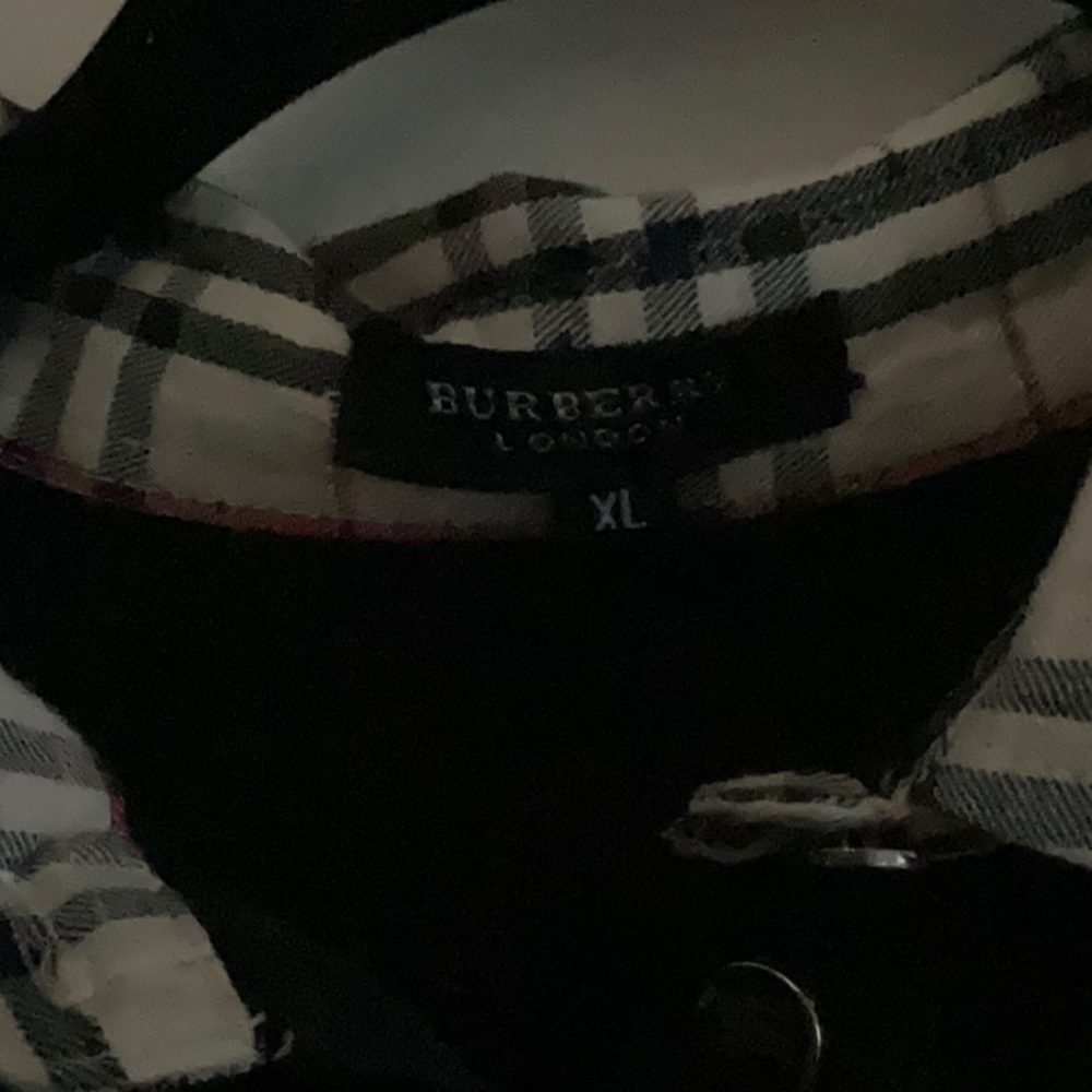 Burberry London Check Trim Long Sleeve Polo Top Size XL - Picture 9 of 9